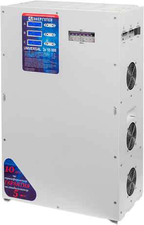 Трехфазный стабилизатор UNIVERSAL 15000 (HV)х3 