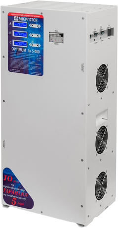 Трехфазный стабилизатор Энерготех OPTIMUM+ 5000х3 