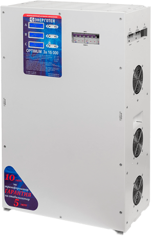 Трехфазный стабилизатор Энерготех OPTIMUM+ 15000(HV)х3 